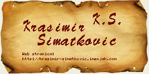 Krasimir Simatković vizit kartica